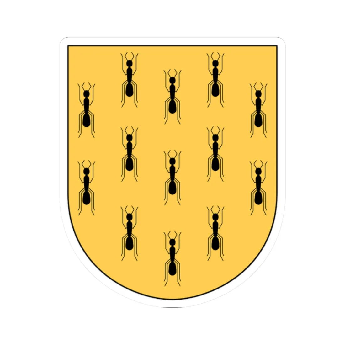 Bjärtrå vapen (Sweden) (Coat of Arms) STICKER Vinyl Kiss-Cut Decal 2 Inch White - The Sticker Space