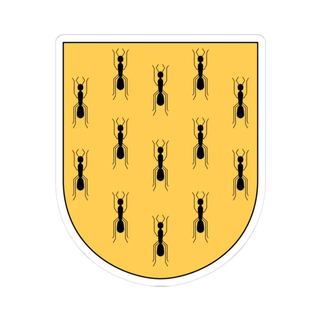 Bjärtrå vapen (Sweden) (Coat of Arms) STICKER Vinyl Kiss-Cut Decal 3 Inch White - The Sticker Space