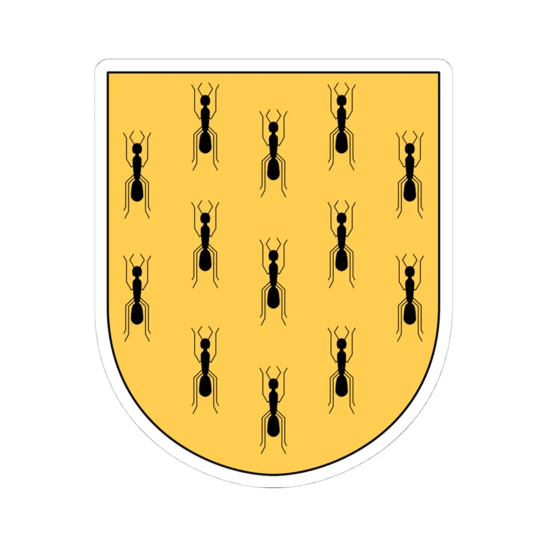 Bjärtrå vapen (Sweden) (Coat of Arms) STICKER Vinyl Kiss-Cut Decal 4 Inch White - The Sticker Space