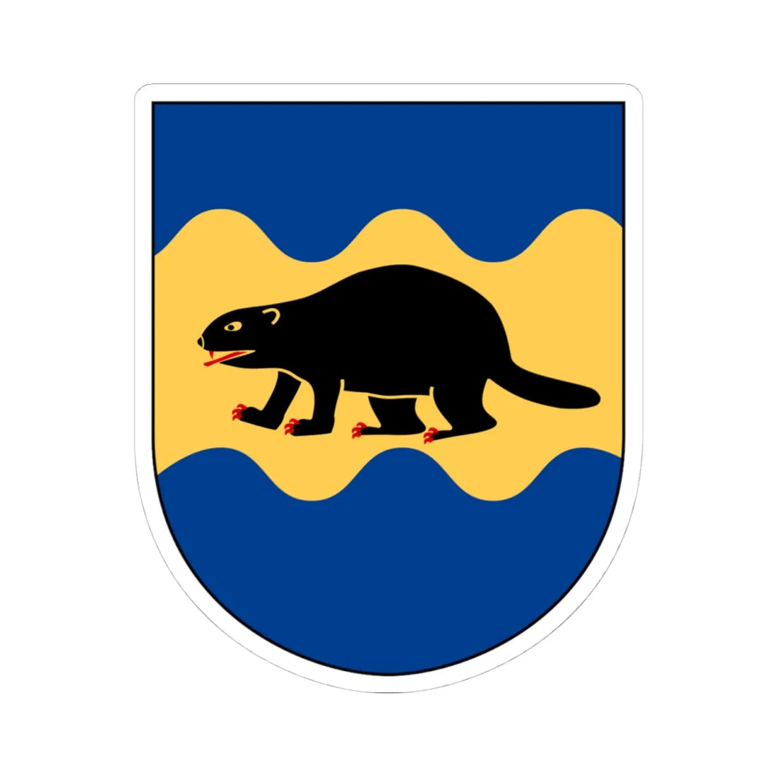 Bjurholm vapen (Sweden) (Coat of Arms) STICKER Vinyl Kiss-Cut Decal 4 Inch White - The Sticker Space