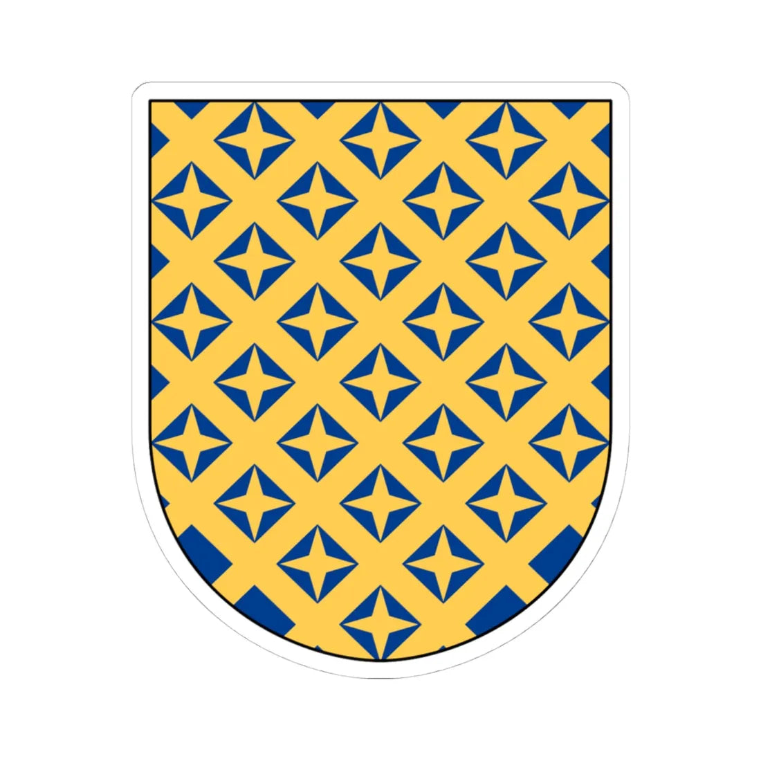 Bjuråker vapen (Sweden) (Coat of Arms) STICKER Vinyl Kiss-Cut Decal 4 Inch White - The Sticker Space