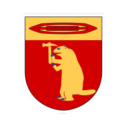 Bjursås vapen (Sweden) (Coat of Arms) STICKER Vinyl Kiss-Cut Decal 2 Inch White - The Sticker Space