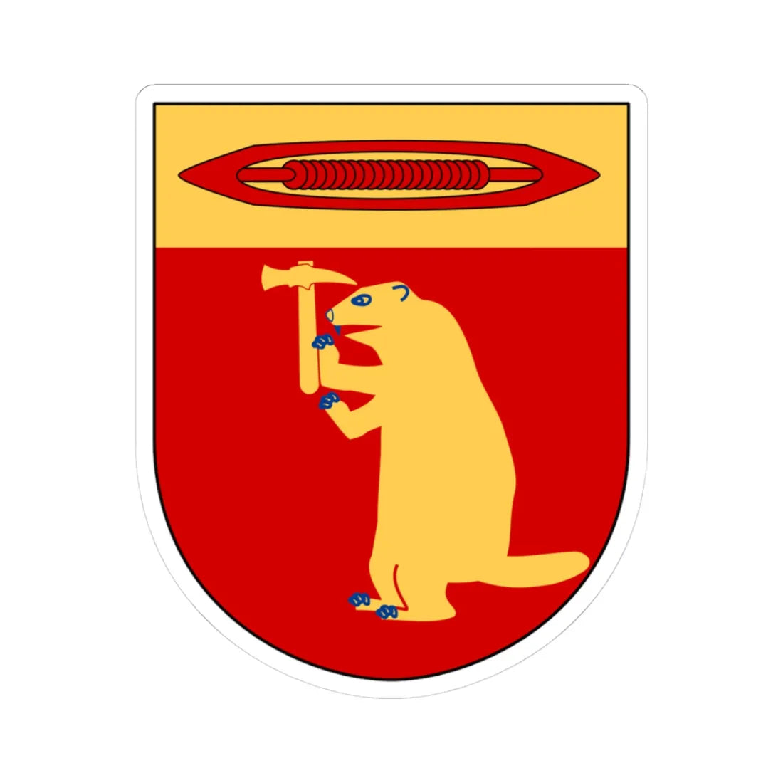 Bjursås vapen (Sweden) (Coat of Arms) STICKER Vinyl Kiss-Cut Decal 3 Inch White - The Sticker Space