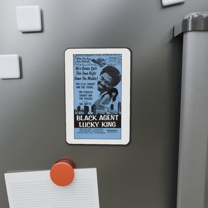 BLACK AGENT LUCKY KING (SOLOMON KING) 1974 Movie Poster - Die-Cut Magnet-The Sticker Space