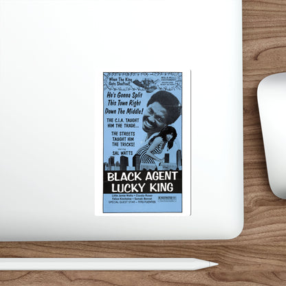 BLACK AGENT LUCKY KING (SOLOMON KING) 1974 Movie Poster STICKER Vinyl Die-Cut Decal-The Sticker Space