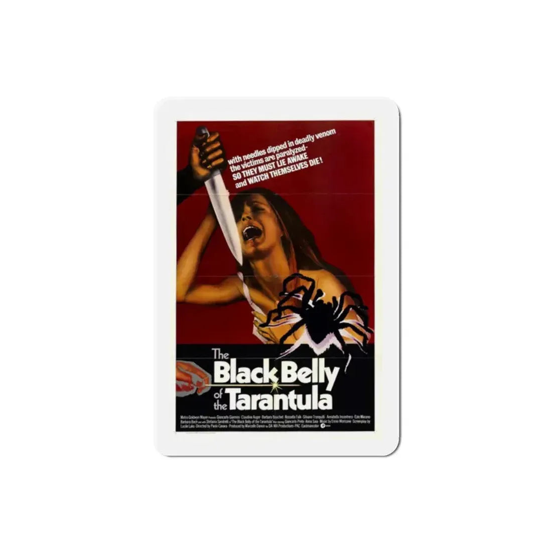 Black Belly of the Tarantula 1972 Movie Poster Refrigerator Magnet 2 Inch - The Sticker Space
