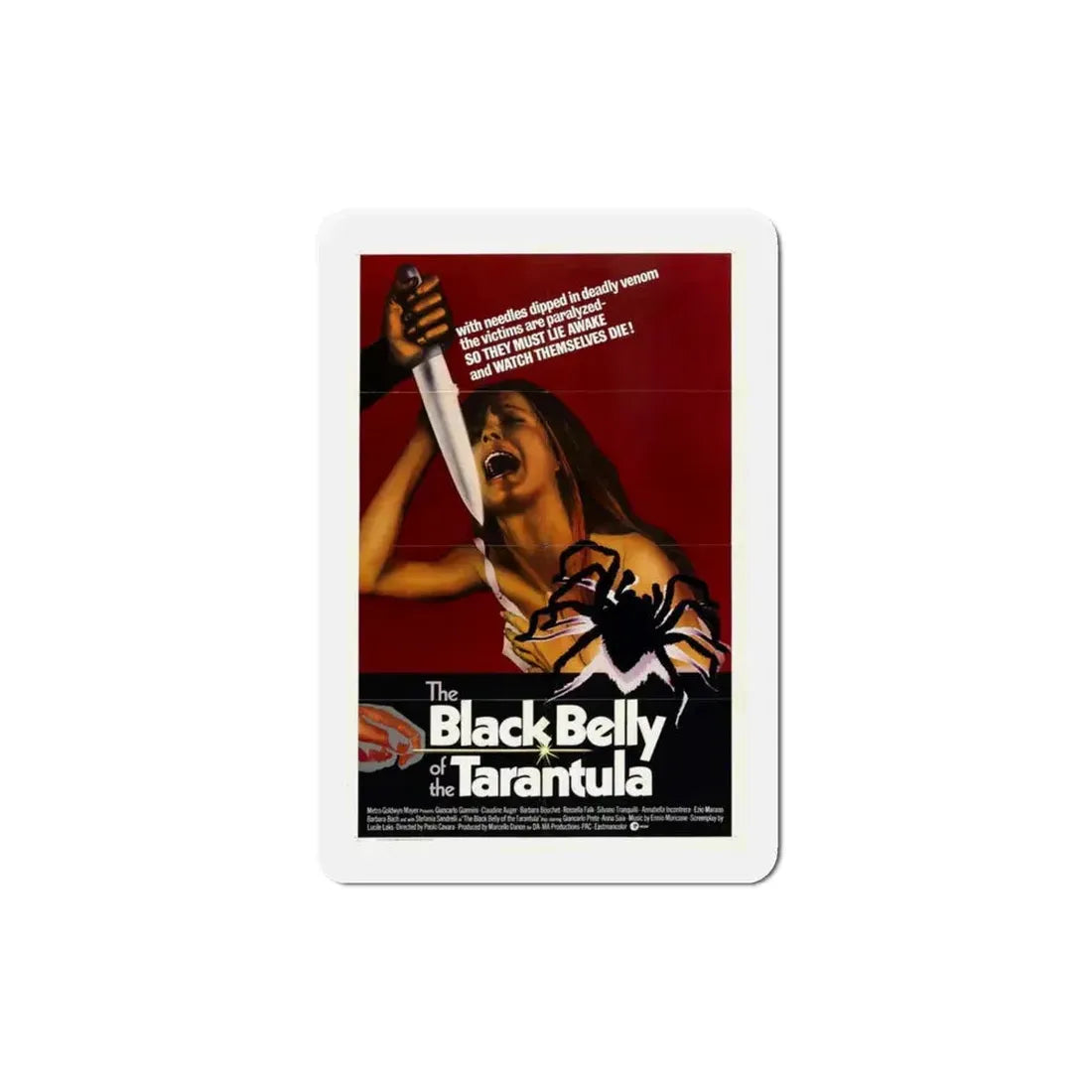 Black Belly of the Tarantula 1972 Movie Poster Refrigerator Magnet 3 Inch - The Sticker Space