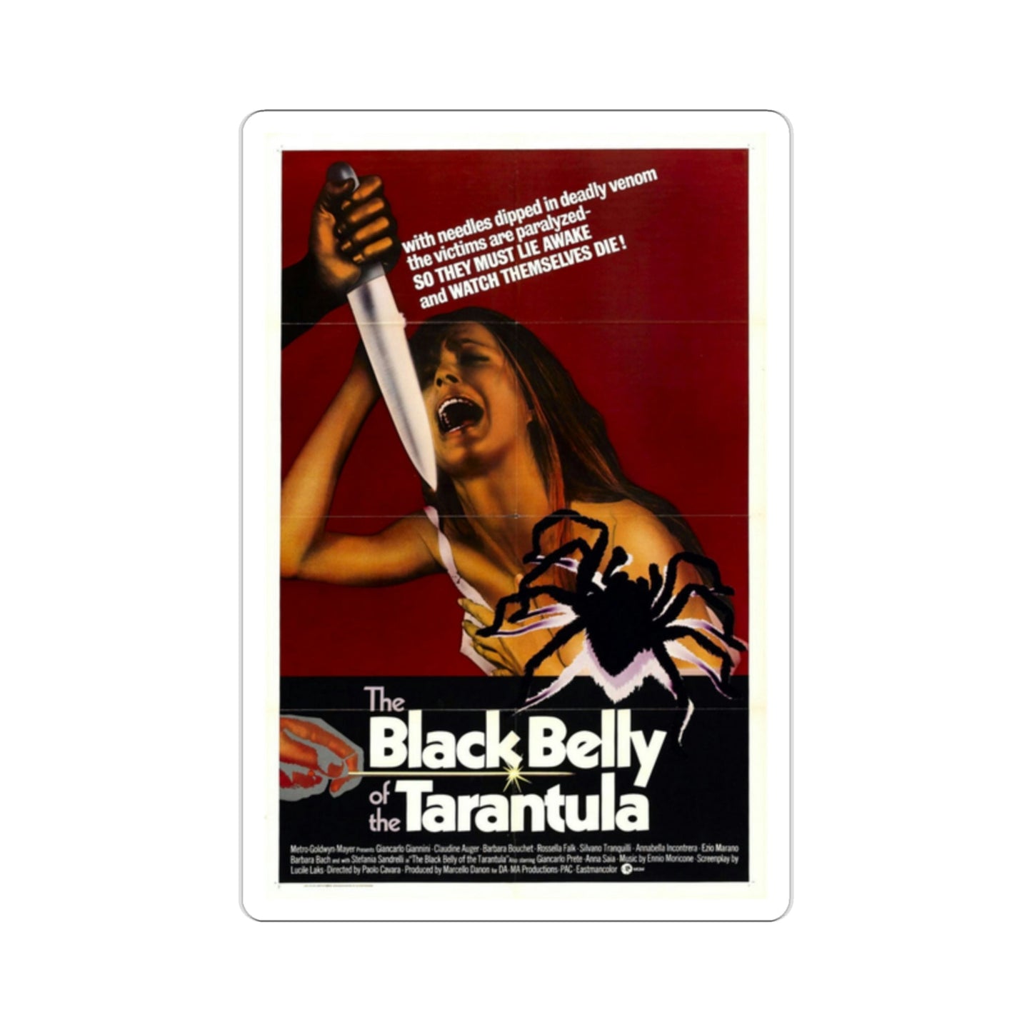 Black Belly of the Tarantula 1972 Movie Poster STICKER Vinyl Die-Cut Decal-2 Inch-The Sticker Space