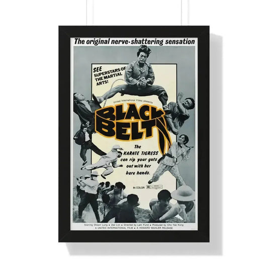 BLACK BELT 1973 - Framed Movie Poster 16″ x 24″ Black - The Sticker Space