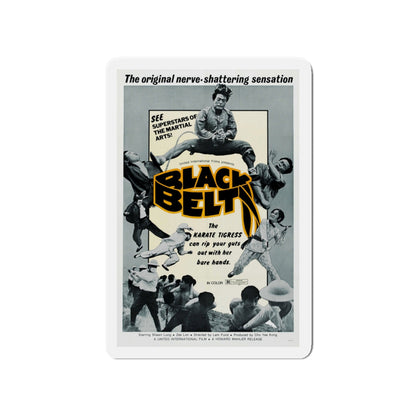 BLACK BELT 1973 Movie Poster - Die-Cut Magnet-4" x 4"-The Sticker Space