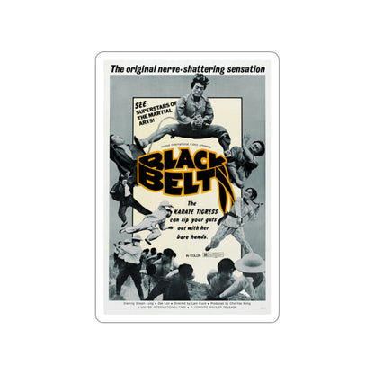 BLACK BELT 1973 Movie Poster STICKER Vinyl Die-Cut Decal-2 Inch-The Sticker Space