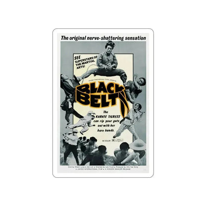 BLACK BELT 1973 Movie Poster STICKER Vinyl Die-Cut Decal 3 Inch - The Sticker Space