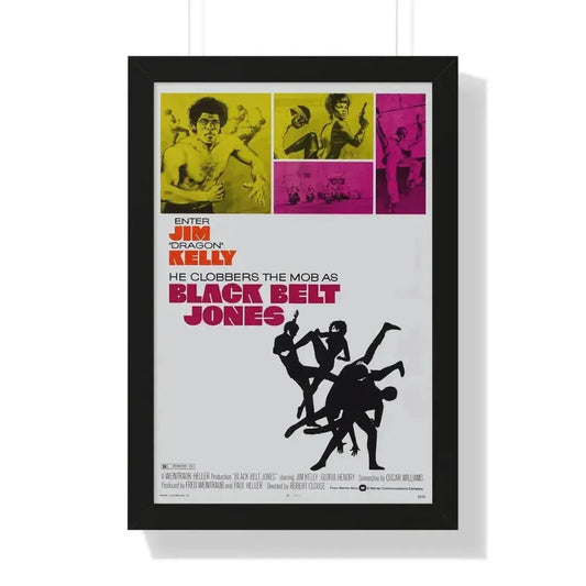 BLACK BELT JONES 1974 - Framed Movie Poster 16″ x 24″ Black - The Sticker Space