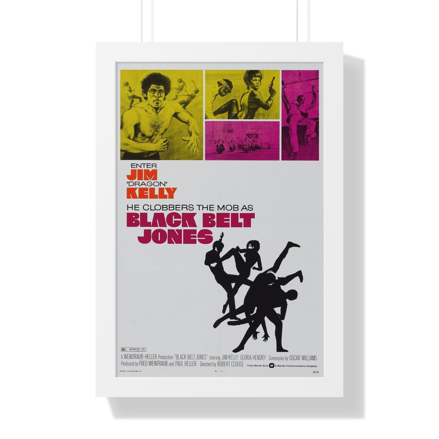 BLACK BELT JONES 1974 - Framed Movie Poster-16″ x 24″-The Sticker Space