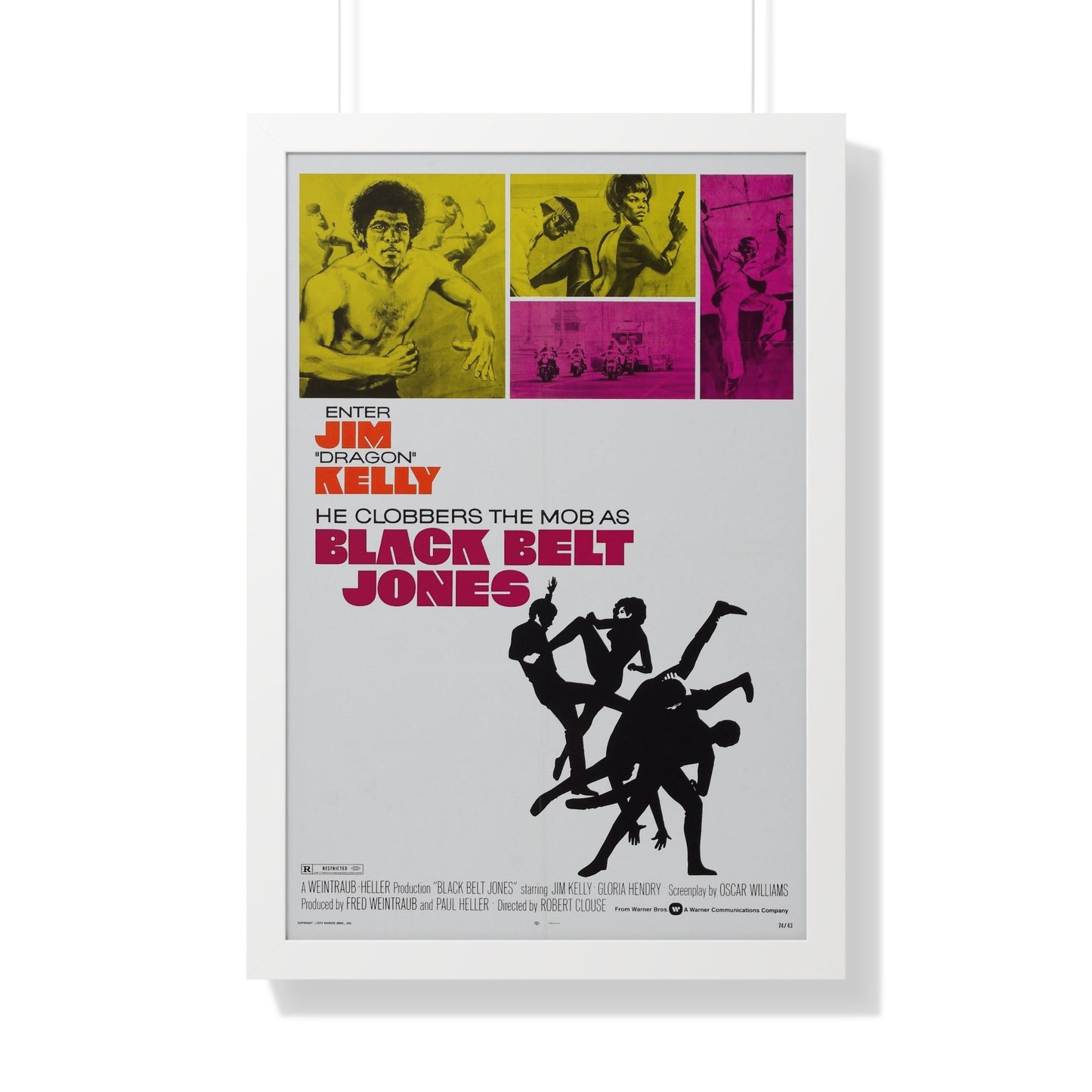 BLACK BELT JONES 1974 - Framed Movie Poster-20" x 30"-The Sticker Space