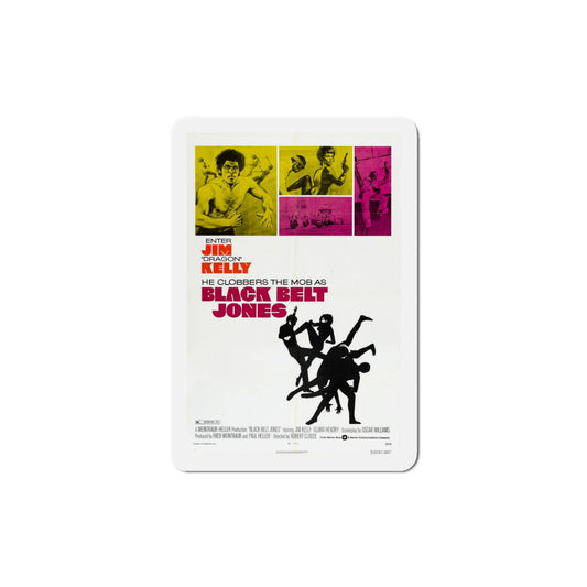 Black Belt Jones 1974 Movie Poster Die-Cut Magnet-4 Inch-The Sticker Space