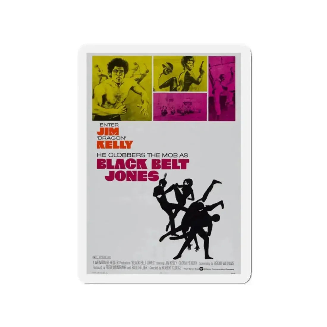BLACK BELT JONES 1974 Movie Poster - Refrigerator Magnet 2 Inch - The Sticker Space