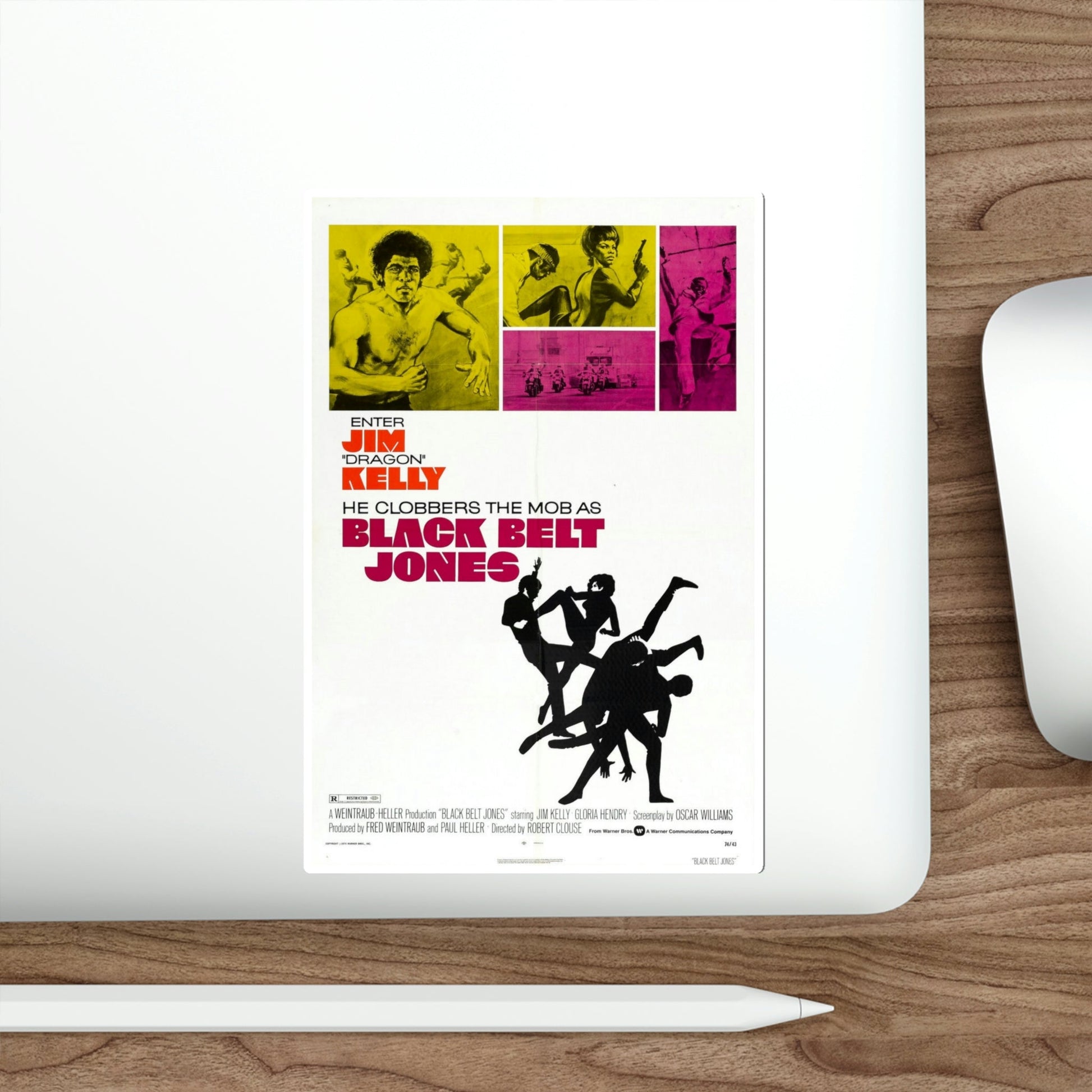 Black Belt Jones 1974 Movie Poster STICKER Vinyl Die-Cut Decal-The Sticker Space