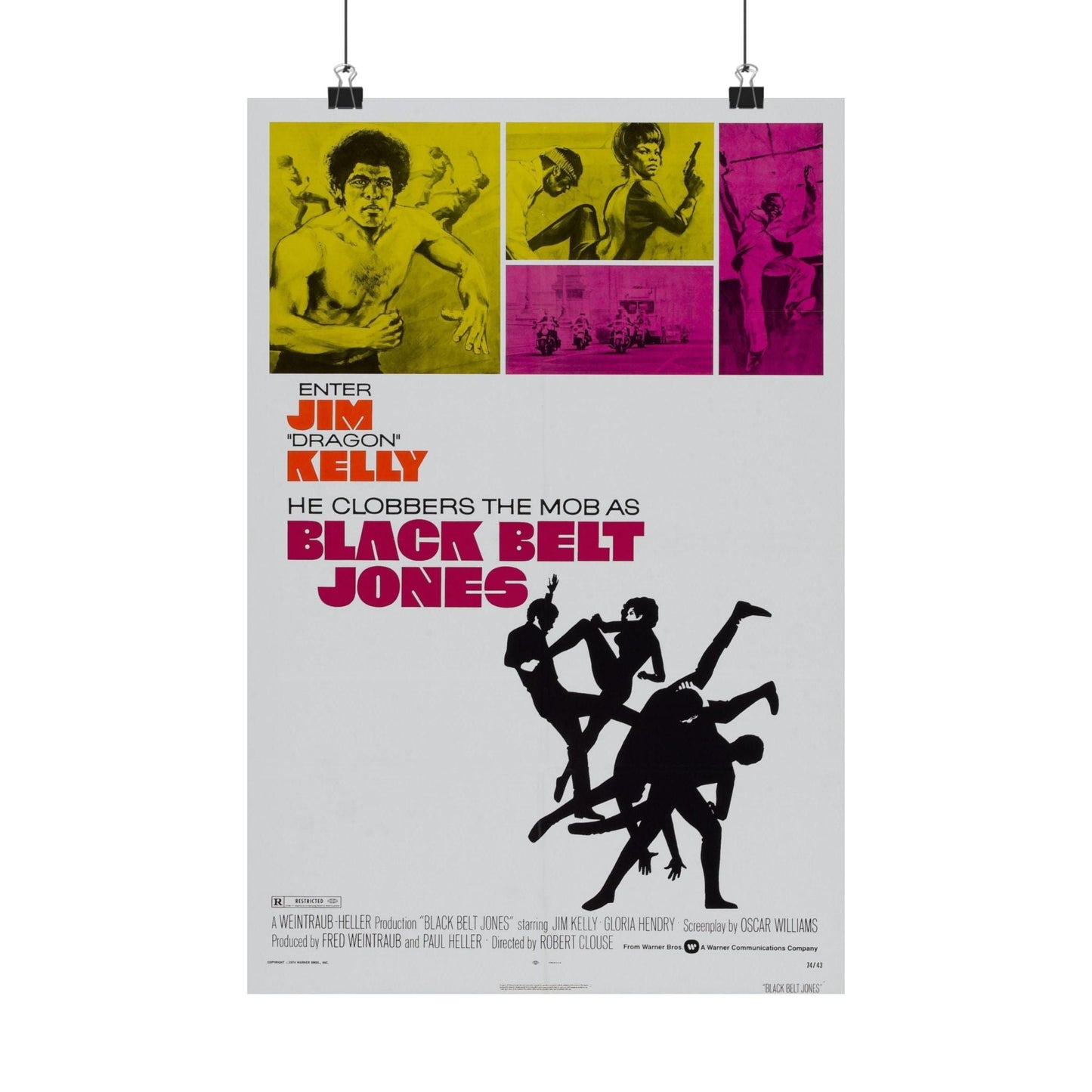 BLACK BELT JONES 1974 - Paper Movie Poster-12″ x 18″-The Sticker Space