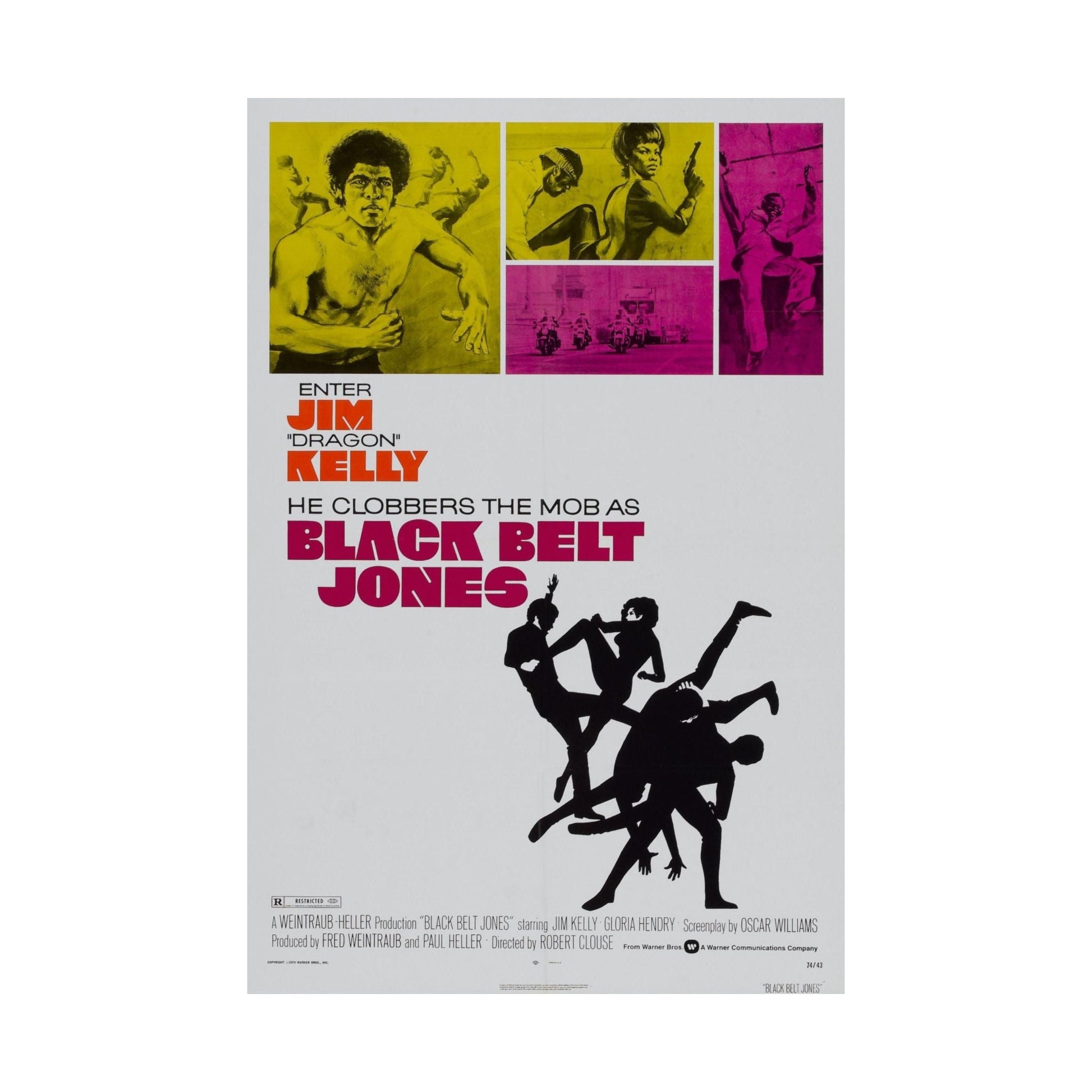 BLACK BELT JONES 1974 - Paper Movie Poster-The Sticker Space