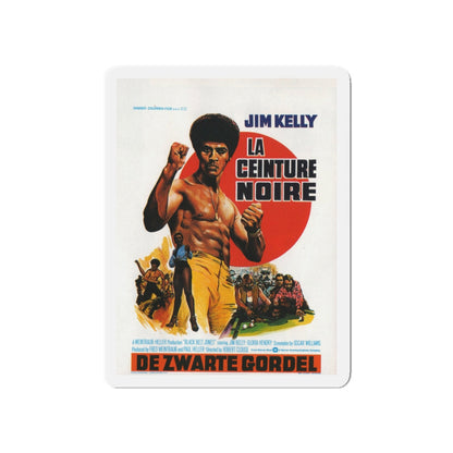 BLACK BELT JONES (BELGIAN) 1974 Movie Poster - Die-Cut Magnet-5" x 5"-The Sticker Space