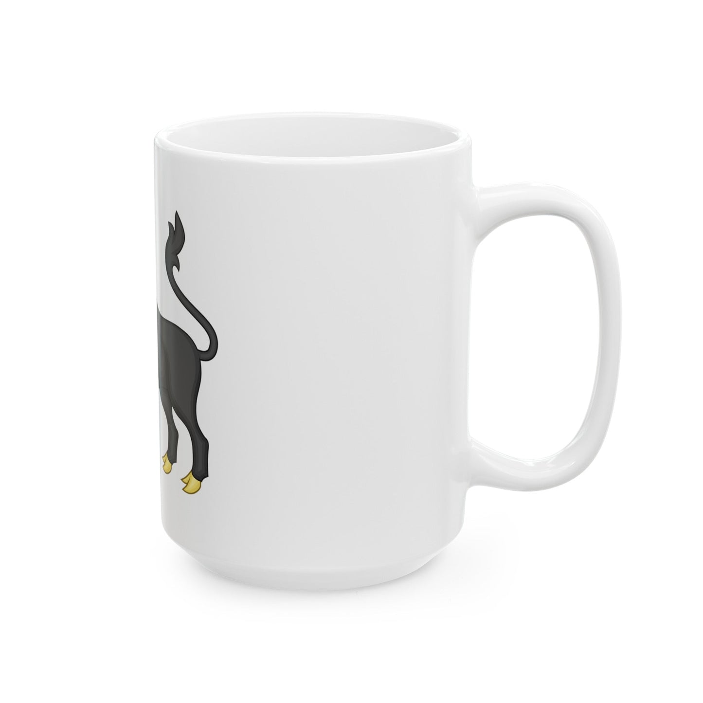 Black Bull of Clarence Badge of Edward IV - White Coffee Mug-The Sticker Space