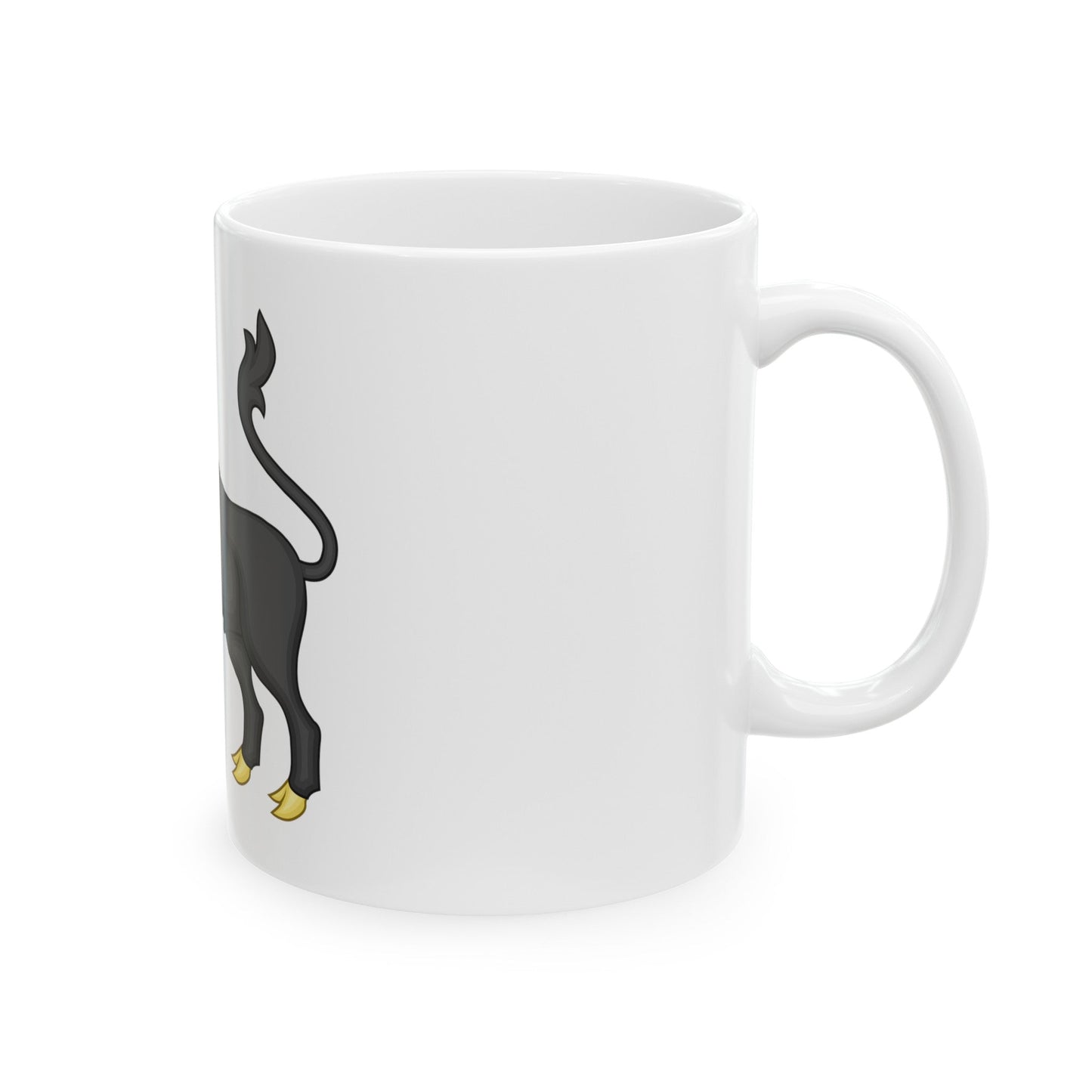 Black Bull of Clarence Badge of Edward IV - White Coffee Mug-The Sticker Space