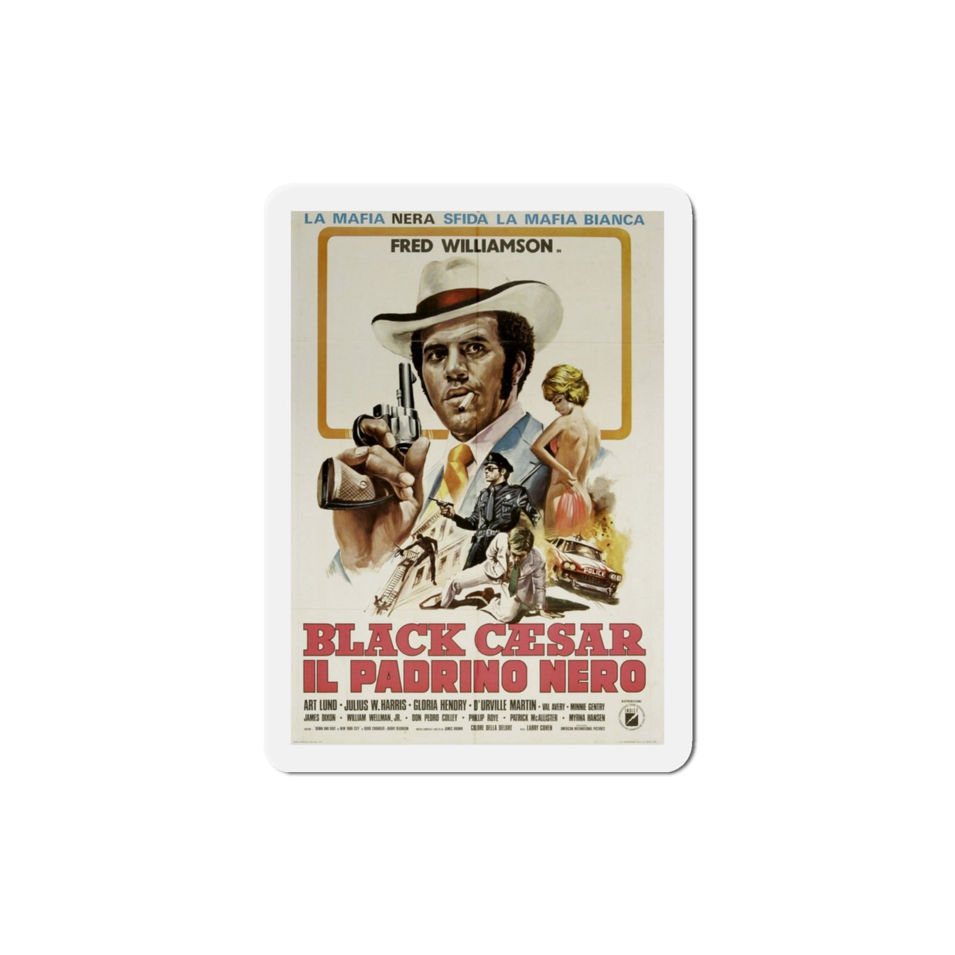 Black Caesar 1973 2 Movie Poster Die-Cut Magnet-3 Inch-The Sticker Space