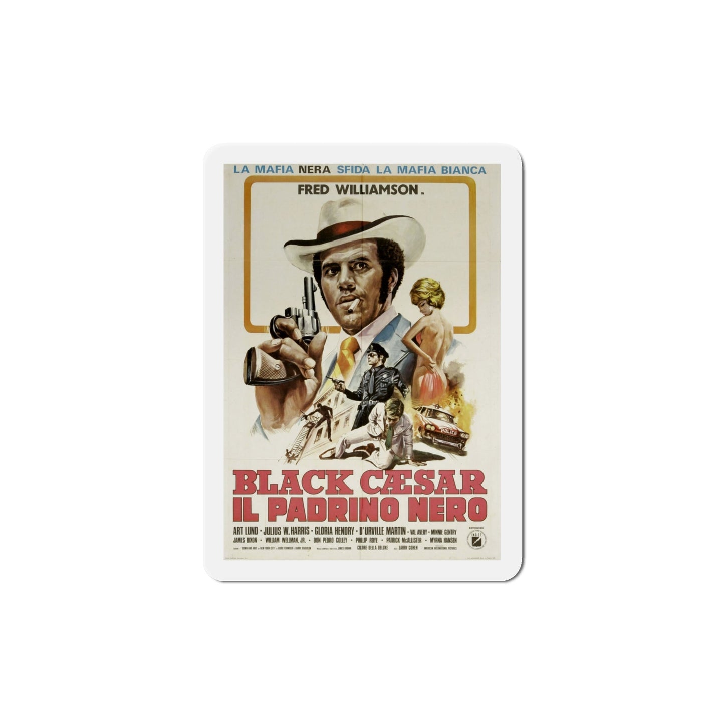 Black Caesar 1973 2 Movie Poster Die-Cut Magnet-4 Inch-The Sticker Space