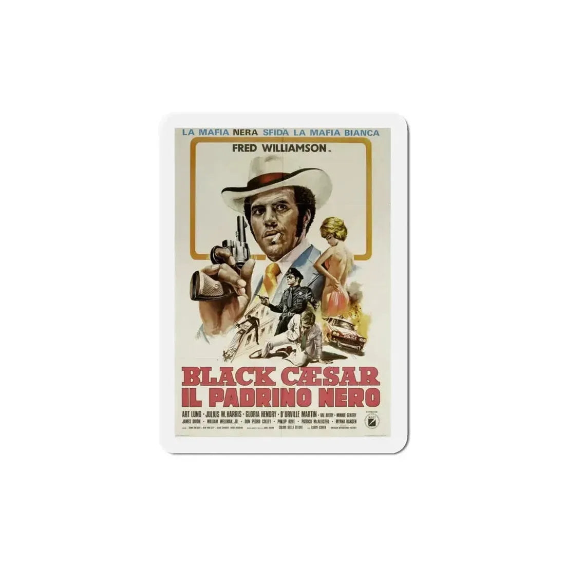 Black Caesar 1973 2 Movie Poster Refrigerator Magnet 4 Inch - The Sticker Space