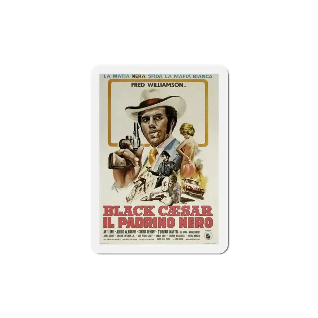 Black Caesar 1973 2 Movie Poster Refrigerator Magnet 5 Inch - The Sticker Space