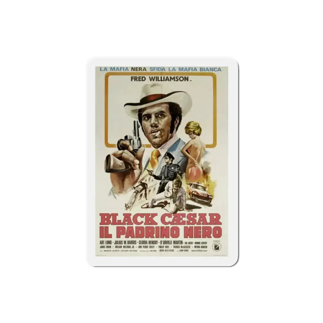 Black Caesar 1973 2 Movie Poster Refrigerator Magnet - The Sticker Space