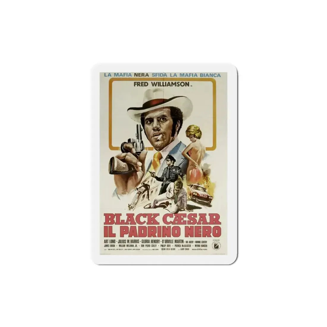 Black Caesar 1973 2 Movie Poster Refrigerator Magnet - The Sticker Space