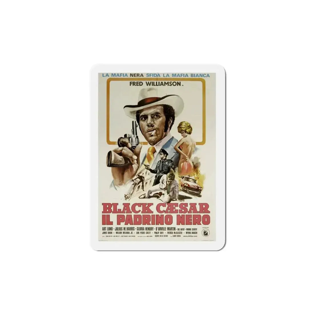 Black Caesar 1973 2 Movie Poster Refrigerator Magnet - The Sticker Space