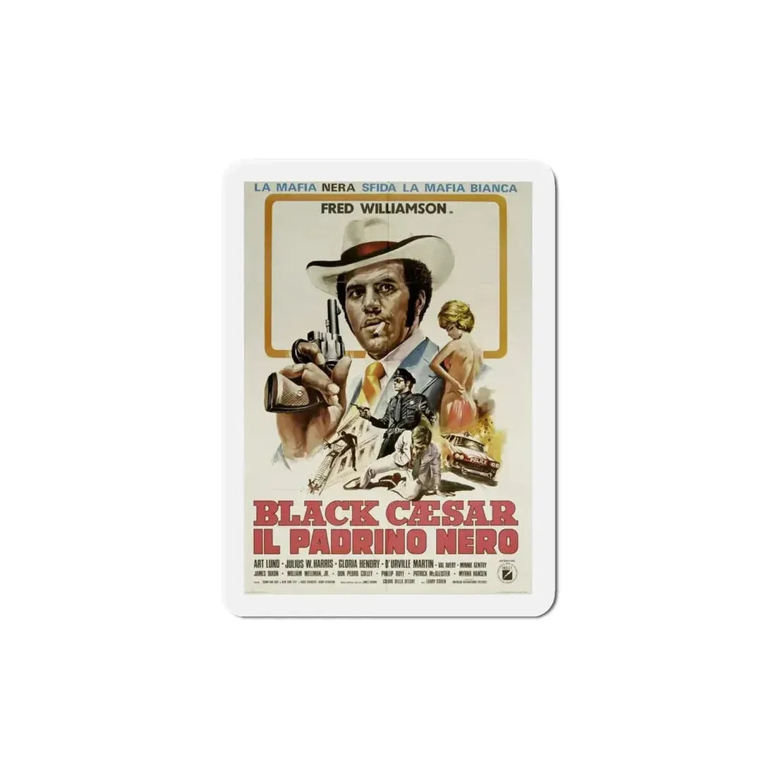 Black Caesar 1973 2 Movie Poster Refrigerator Magnet - The Sticker Space