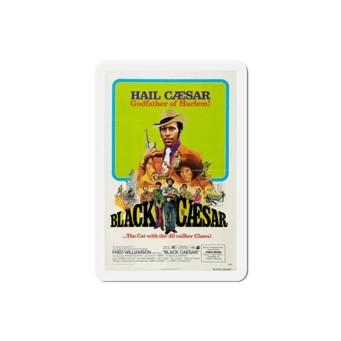 Black Caesar 1973 Movie Poster Refrigerator Magnet 2 Inch - The Sticker Space