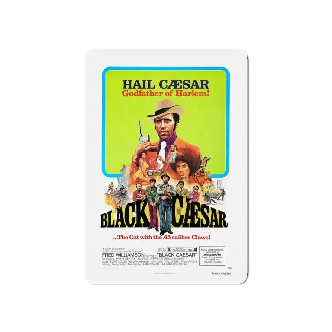 BLACK CAESAR 1973 Movie Poster - Refrigerator Magnet 5 Inch - The Sticker Space