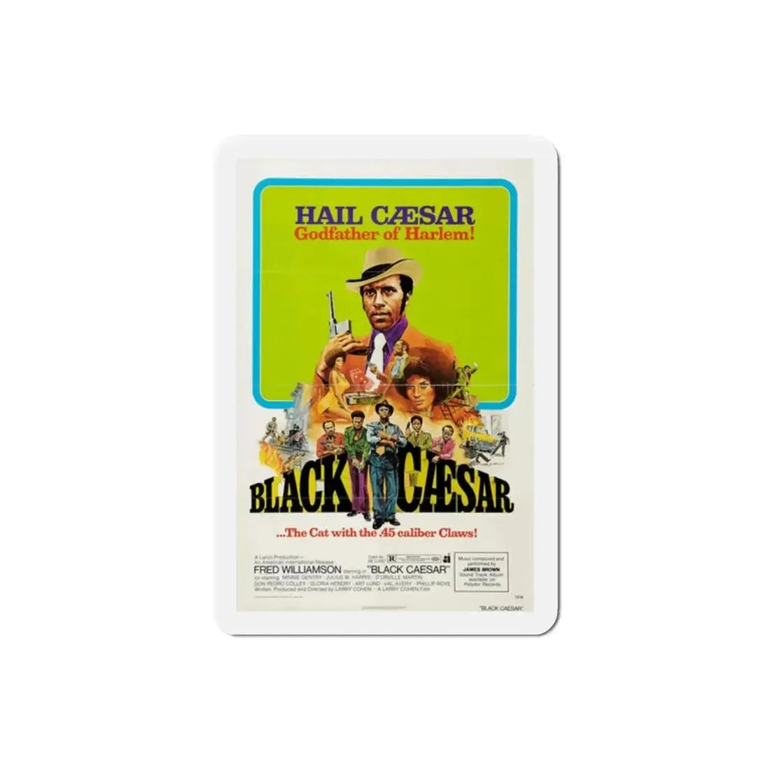 Black Caesar 1973 Movie Poster Refrigerator Magnet - The Sticker Space