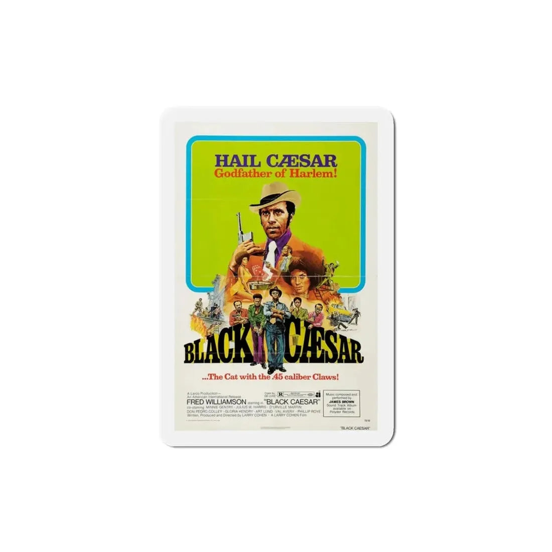 Black Caesar 1973 Movie Poster Refrigerator Magnet - The Sticker Space