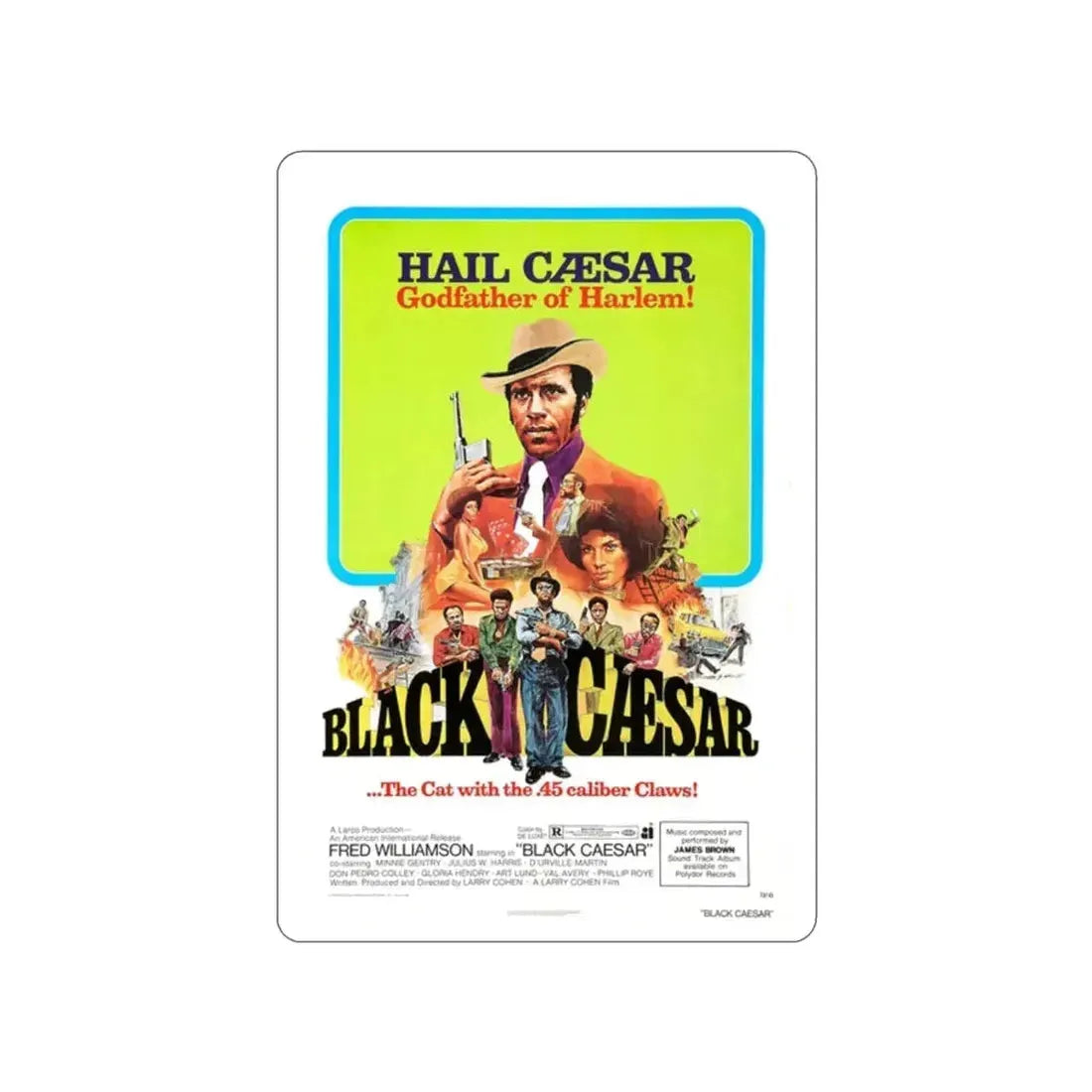 BLACK CAESAR 1973 Movie Poster STICKER Vinyl Die-Cut Decal - The Sticker Space