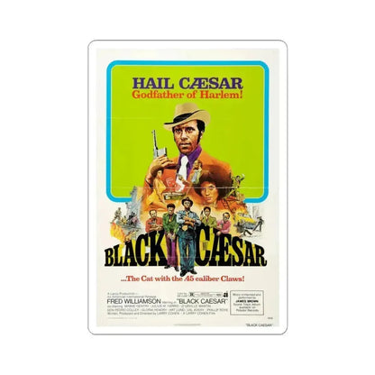 Black Caesar 1973 Movie Poster - STICKER Vinyl Kiss-Cut Decal 3 Inch White - The Sticker Space