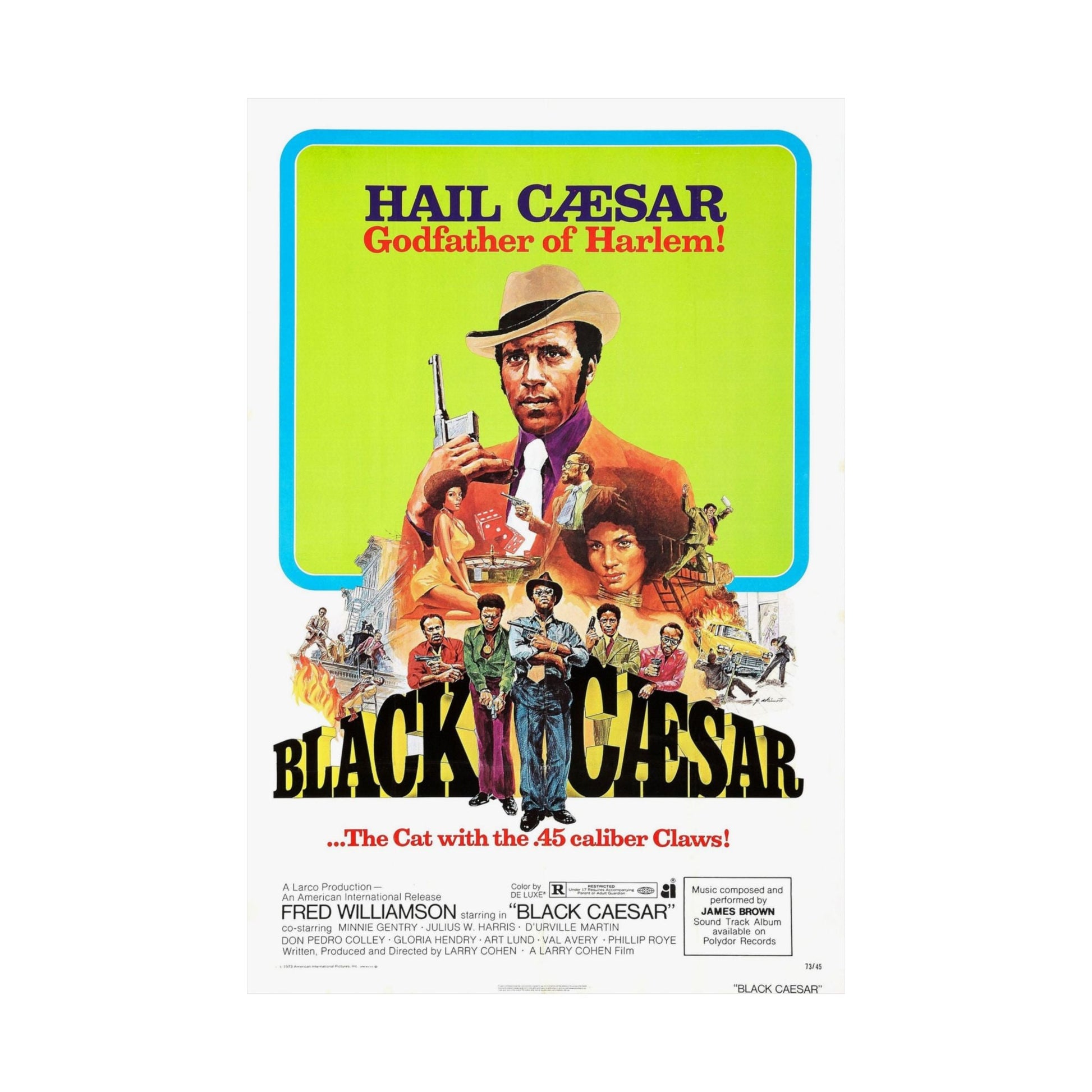 BLACK CAESAR 1973 - Paper Movie Poster-The Sticker Space