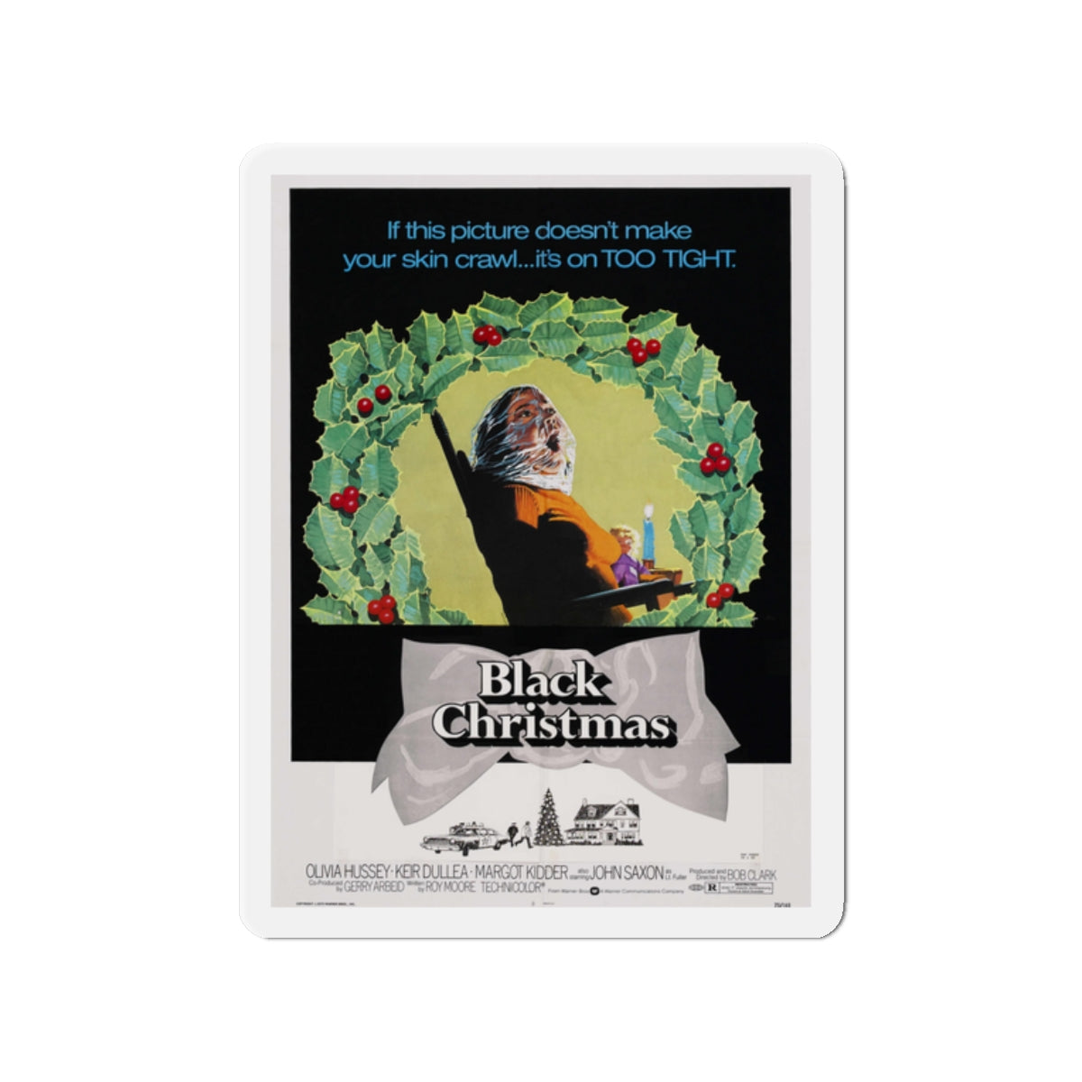 BLACK CHRISTMAS 1974 Movie Poster - Die-Cut Magnet-2" x 2"-The Sticker Space