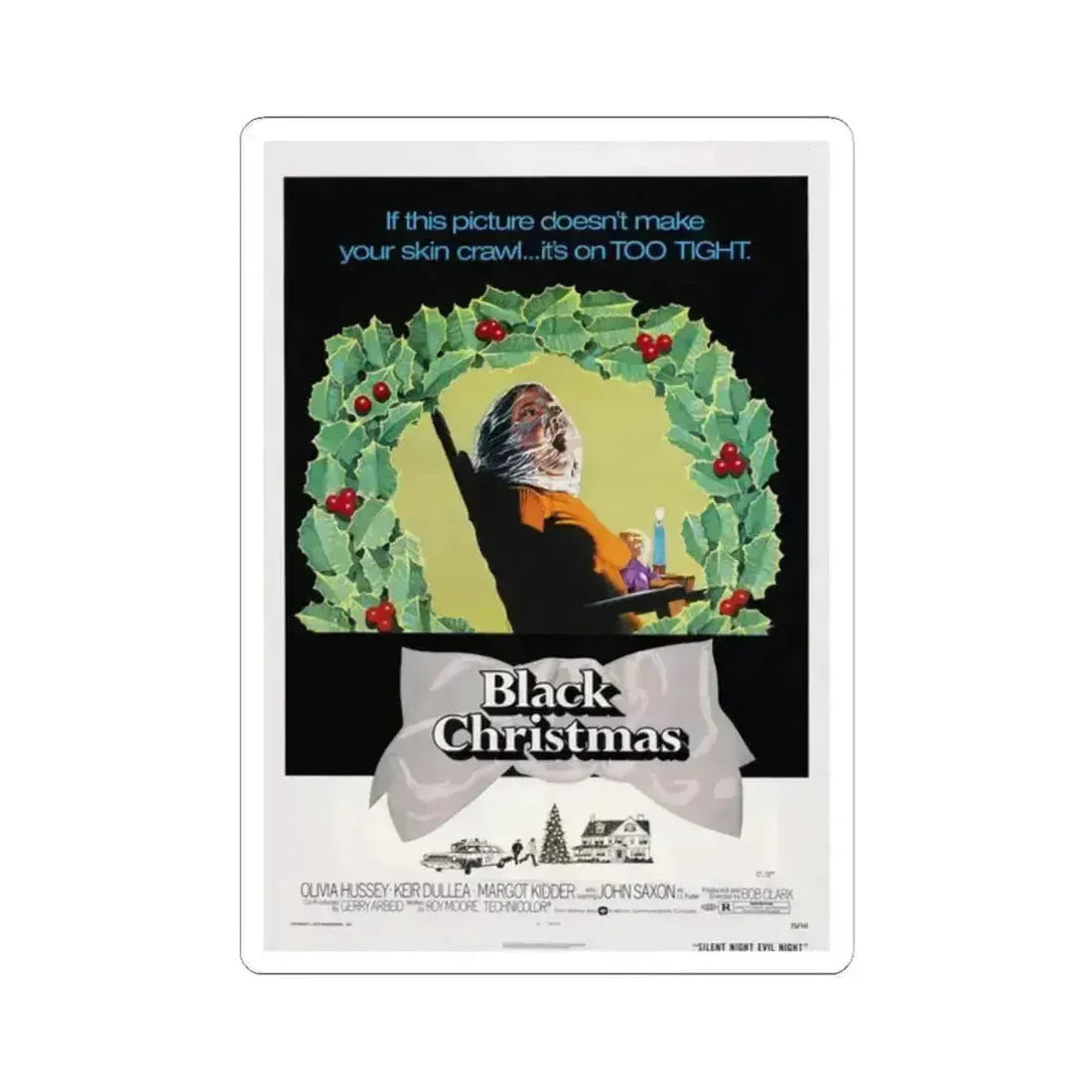 BLACK CHRISTMAS 1974 Movie Poster - STICKER Vinyl Kiss-Cut Decal 2 Inch White - The Sticker Space