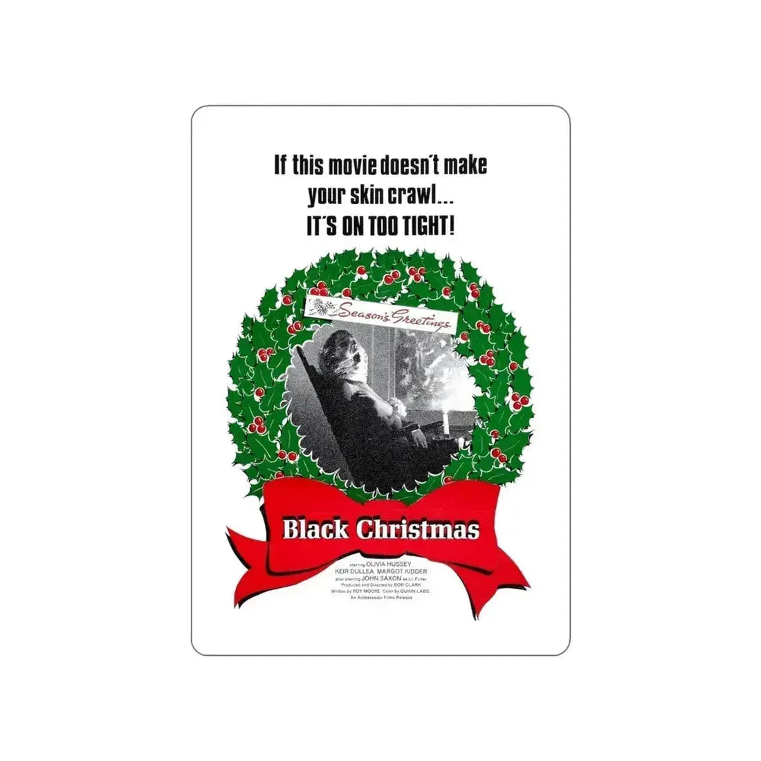 BLACK CHRISTMAS (2) 1974 Movie Poster STICKER Vinyl Die-Cut Decal 5 Inch - The Sticker Space