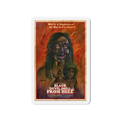 BLACK DEVIL DOLL FROM HELL 1984 Movie Poster - Refrigerator Magnet 4 Inch - The Sticker Space