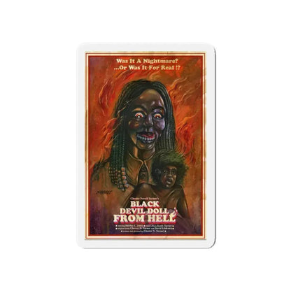 BLACK DEVIL DOLL FROM HELL 1984 Movie Poster - Refrigerator Magnet 6 Inch - The Sticker Space