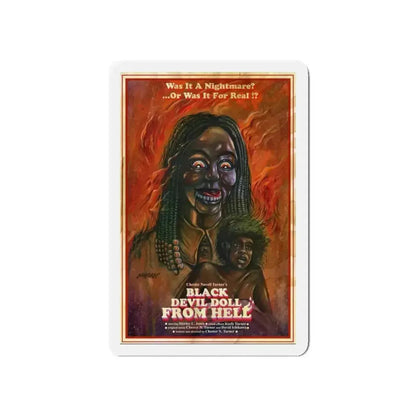 BLACK DEVIL DOLL FROM HELL 1984 Movie Poster - Refrigerator Magnet - The Sticker Space