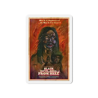BLACK DEVIL DOLL FROM HELL 1984 Movie Poster - Refrigerator Magnet - The Sticker Space