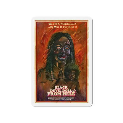 BLACK DEVIL DOLL FROM HELL 1984 Movie Poster - Refrigerator Magnet - The Sticker Space